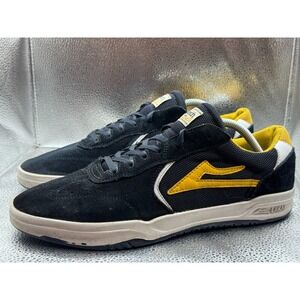 Lakai Atlantic Sneaker Black Suede‎ Low Top Athletic Laceup Mens Size US 10.5